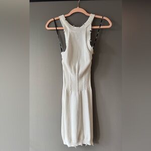 SER.O.YA‎ White Criss-Cross Back Knit Dress S